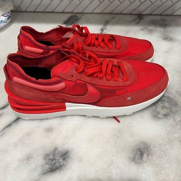 Nike Waffle One SE Mens Size 11.5 Sneaker Shoes DD8014 601 Habanero Red White